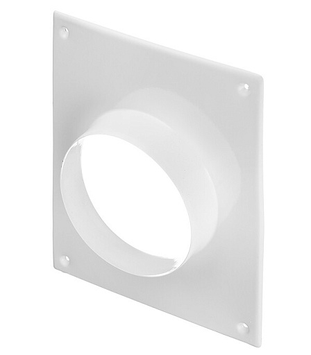 Фланец для круглых воздуховодов d125 мм с площадкой 196х236 мм стальной белый Фланец для круглых воздуховодов d125 мм с площадкой 196х236 мм стальной белый