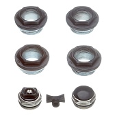 Набор присоединительный Royal 1" х 3/4" для радиатора черный (RT03-1/RT03.1-1)