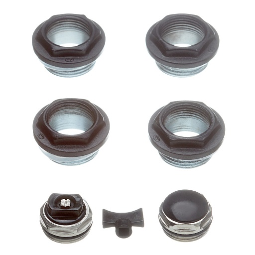 Набор присоединительный Royal 1" х 3/4" для радиатора черный (RT03-1/RT03.1-1)