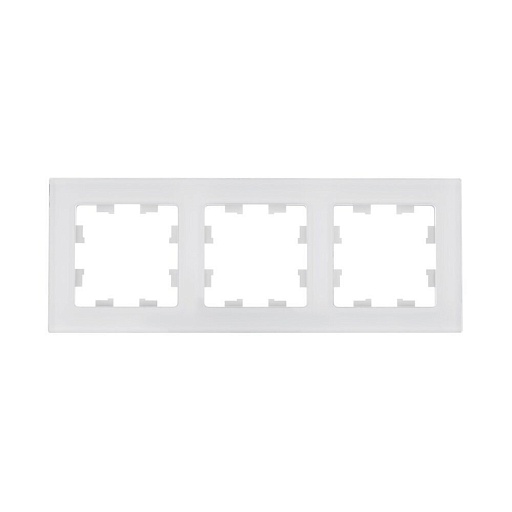 Рамка Systeme Electric AtlasDesign Nature трехместная белая (ATN360103)