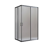 Душевой уголок BelBagno Uno черный 120х90х195 см прямоугольник стекло матовое 5 мм (UNO-195-AH-2-120/90-P-NERO) Душевой уголок BelBagno Uno черный 120х90х195 см прямоугольник стекло матовое 5 мм (UNO-195-AH-2-120/90-P-NERO)