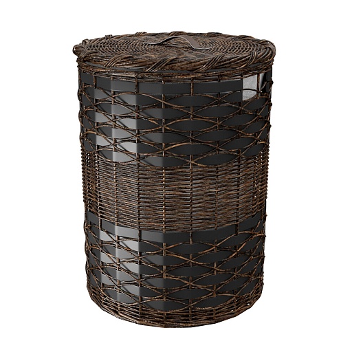 Корзина для белья WasserKraft Bever 450х420х560 мм 48,4 л коричневая (WB-240-L) Корзина для белья WasserKraft Bever 450х420х560 мм 48,4 л коричневая (WB-240-L)