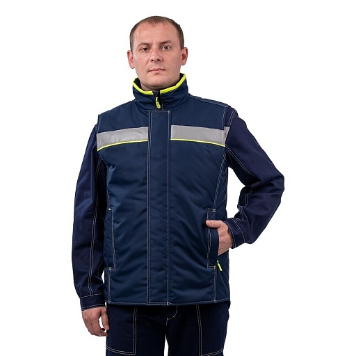Жилет рабочий утепленный Техноавиа Азов 48-50 рост 182-188 см темно-синий Жилет рабочий утепленный Техноавиа Азов 48-50 рост 182-188 см темно-синий
