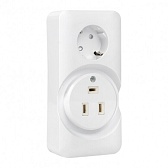 Розетка настенная двойная открытая установка с заземлением 2P+PE 32 А IP20 белая (AS-250-32/16-O) Розетка настенная двойная открытая установка с заземлением 2P+PE 32 А IP20 белая (AS-250-32/16-O)