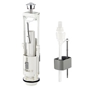 Арматура для унитаза Siamp Brio нижний подвод 1/2 кнопка пластик хром (10017248)