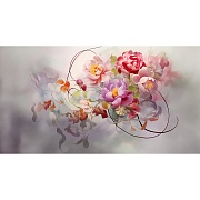 Фотообои Фотообойкин Акварельные цветы Pt-092_5 (5х2,7 м)