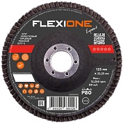 Круг лепестковый торцевой по металлу/древесине Flexione Expert 125х22,2 мм P80 плоский (10000715)