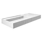 Раковина Abber Stein 120 см подвесная белая матовая (AS2628)