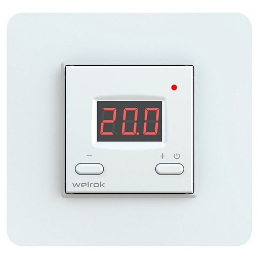 Терморегулятор электронный для теплого пола Welrok VT белый