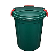 Бак для жидких/сыпучих веществ ЭльфПласт 70 л пластиковый с крышкой зеленый