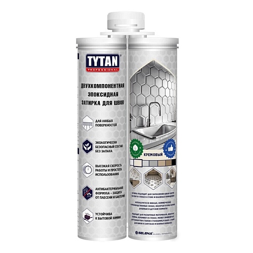 Затирка эпоксидная для швов Tytan Professional двухкомпонентная кремовая 400 мл Затирка эпоксидная для швов Tytan Professional двухкомпонентная кремовая 400 мл