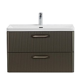 Тумба под раковину BelBagno Due 80 см подвесная темно-серая (DUE-800-2C-SO-GM-P-FH) Тумба под раковину BelBagno Due 80 см подвесная темно-серая (DUE-800-2C-SO-GM-P-FH)