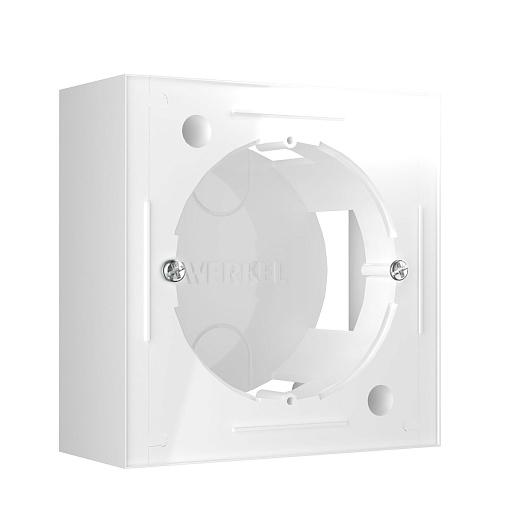 Коробка монтажная Werkel Ретро одноместная накладная белая (a053525) Коробка монтажная Werkel Ретро одноместная накладная белая (a053525)