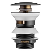 Донный клапан Swedbe клик-клак 1 1/4 черный матовый (0004)