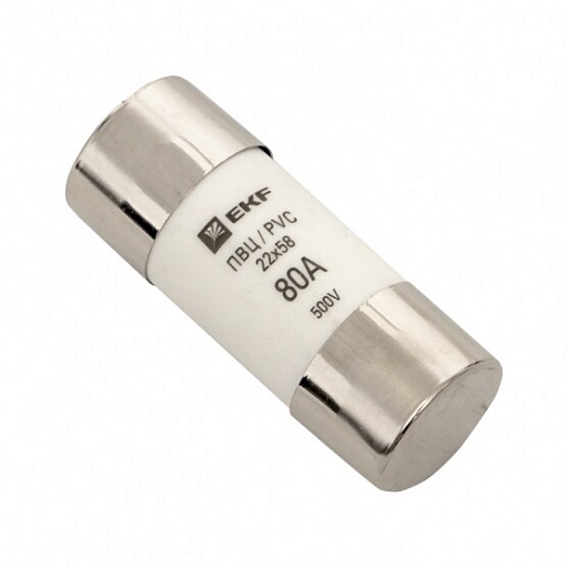 Вставка плавкая EKF PROxima ПВЦ 80А 50 кА 220 В цилиндрическая (10 шт.) (pvc-22x58-80)
