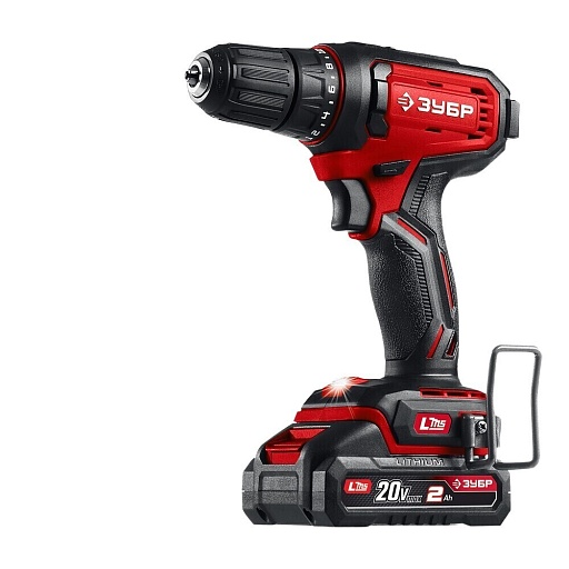 Дрель-шуруповерт аккумуляторная бесщеточная Зубр ДШ-40-22 20 В 2 Ач Li-Ion 2 АКБ и ЗУ