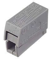 Клемма на 2 провода Wago 224-111 0,5-2,5 кв.мм с пастой для светильника (5 шт.) (2580/224-111)