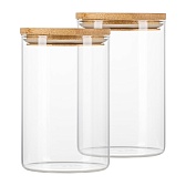 Банка стеклянная Master House Тауэр 1 л с крышкой (2 шт.)