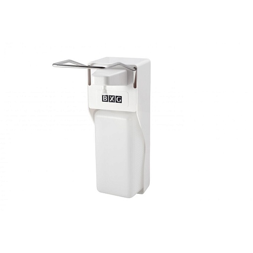 Дозатор для мыла и антисептика BXG ESD-2000 1000 мл локтевой пластик белый (1750335)