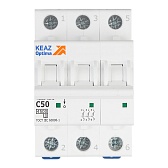 Автоматический выключатель модульный КЭАЗ OptiDin BM63 3P 50А тип C 4,5 кА 230/400 В (326817)