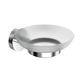 Мыльница для ванной Fora Long с держателем стекло/силумин хром (L036)