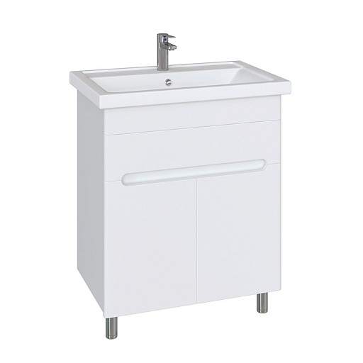 Комплект тумба с раковиной Sanstar Модена 70 см напольная белая (224.1-1.4.1.К)