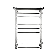 Полотенцесушитель водяной Indigo Brace 800х500 мм лесенка с боковым подключением 600 мм справа с полкой хром