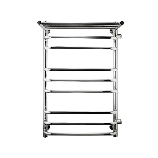 Полотенцесушитель водяной Indigo Brace 800х500 мм лесенка с боковым подключением 600 мм справа с полкой хром