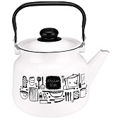 Чайник эмалированный Магнитогорская эмаль Kitchen 3,5 л белый Чайник эмалированный Магнитогорская эмаль Kitchen 3,5 л белый