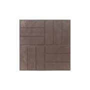 Плитка тротуарная 12 кирпичей 330х330х25 коричневая полимерпесчаная Lel-Eco