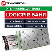 Плита теплоизоляционная Технониколь Logicpir Баня 50х590х1190 мм Плита теплоизоляционная Технониколь Logicpir Баня 50х590х1190 мм