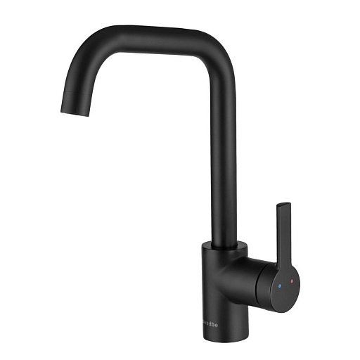 Смеситель для кухни Swedbe Diana черный с высоким изливом однорычажный (1041B)