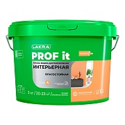 Краска влагостойкая Лакра Prof IT база A белая 3 кг