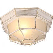 Светильник садово-парковый настенный Arte Lamp Pegasus бело-золотой E27 60 Вт IP44 (A3121PF-1WG)