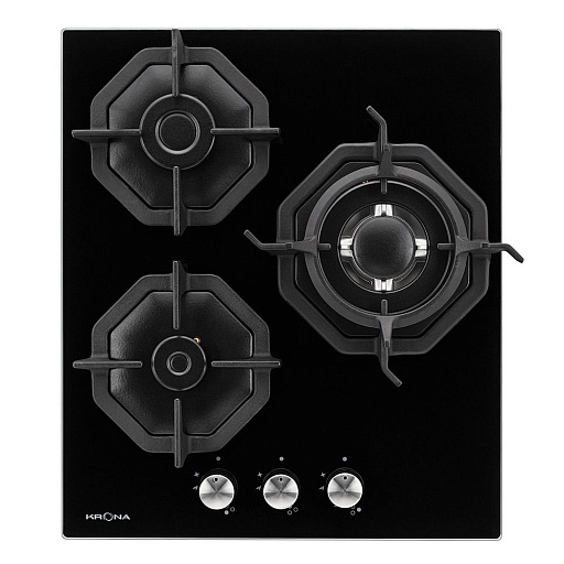 Варочная панель газовая Krona Albero 45 3 конфорки черная