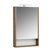 Зеркальный шкаф Aquaton Сканди 550х850 мм дуб рустикальный/белый