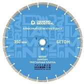 Диск алмазный по бетону Diamond Industrial 350x25,4x3,6 мм сегментный мокрый рез (DIDC350) Диск алмазный по бетону Diamond Industrial 350x25,4x3,6 мм сегментный мокрый рез (DIDC350)
