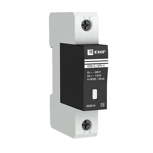 Ограничитель напряжения модульный EKF PROxima 400 В 20 кА 1P (opv-c1)