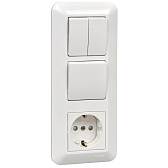 Блок выключатель и розетка Systeme Electric Blanca двухклавишный встраиваемый белый (BK2VR-008A-BI) Блок выключатель и розетка Systeme Electric Blanca двухклавишный встраиваемый белый (BK2VR-008A-BI)