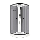 Душевая кабина Domani-Spa Delight Slim 80х80х218 см стекло прозрачное 4 мм с низким поддоном полукруг