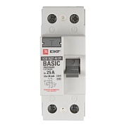 УЗО EKF Basic ВДТ-40 25А 1P+N тип AC 30 мА 4,5 кА (elcb-2-25-30e-sim)