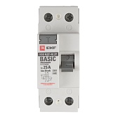 УЗО EKF Basic ВДТ-40 25А 1P+N тип AC 30 мА 4,5 кА (elcb-2-25-30e-sim)