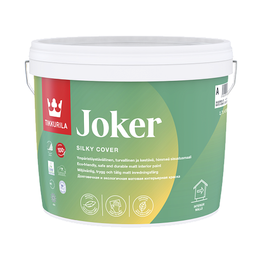 Краска интерьерная Tikkurila Joker моющаяся белая основа С