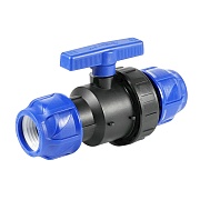 Кран шаровой ПНД Valfex компрессионный 40х40 мм