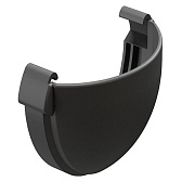 Заглушка желоба Docke Lux пластиковая d140 мм графитовый серый RAL 7024 Заглушка желоба Docke Lux пластиковая d140 мм графитовый серый RAL 7024
