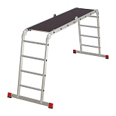 Лестница алюминиевая трансформер четырехсекционная 4 ступени Новая высота NV3331 профессиональная Лестница алюминиевая трансформер четырехсекционная 4 ступени Новая высота NV3331 профессиональная