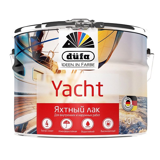 Лак алкидно-уретановый яхтный Dufa Yacht бесцветный 10 л глянцевый
