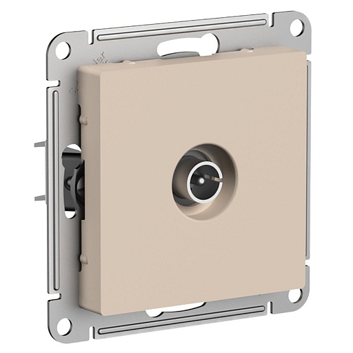 Розетка телевизионная Systeme Electric AtlasDesign встраиваемая песочная (ATN001292)