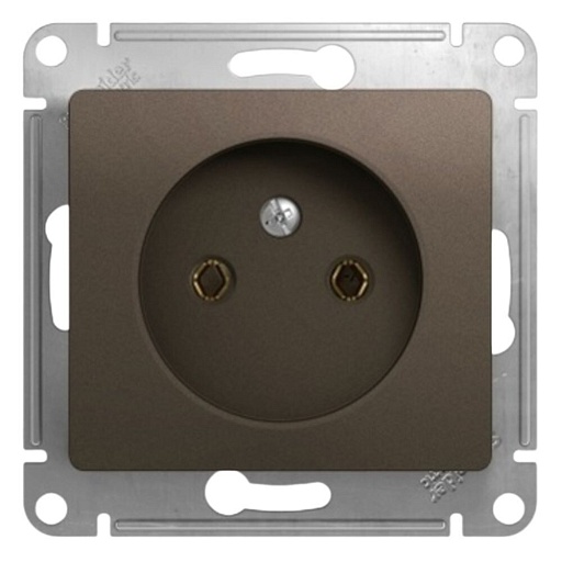 Розетка Systeme Electric Glossa встраиваемая шоколад (GSL000841)