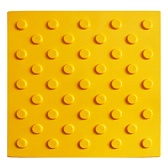 Тактильная плитка ПВХ конус шахматка 300х300х5,5 мм желтая